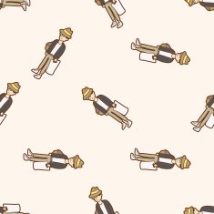 shopper theme emets cartoon seamless pattern background N11