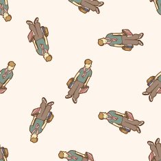 shopper theme emets cartoon seamless pattern background N13