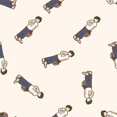 shopper theme emets cartoon seamless pattern background N14