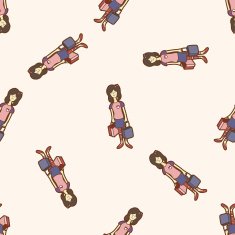 shopper theme emets cartoon seamless pattern background N17