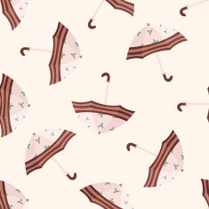 Umbrella cartoon seamless pattern background N44