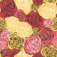 Seamless pattern with decorative roses N13