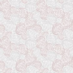 Seamless pattern with outline roses N2