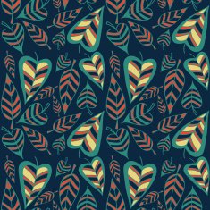 Leaf decorative seamless pattern