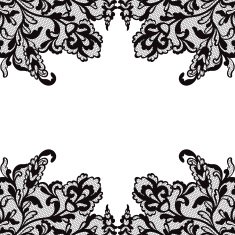 Flower vector ornament frame N13