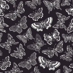 seamless pattern with decorative butterflies N6