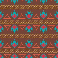 Retro oriental seamless pattern vector background