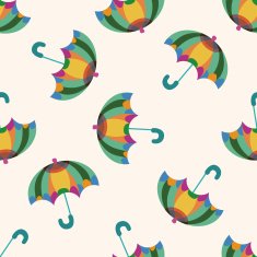 Umbrella theme emets cartoon seamless pattern background N19