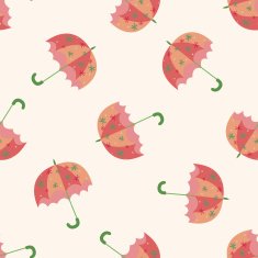 Umbrella theme emets cartoon seamless pattern background N21