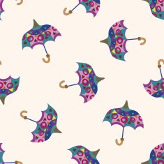 Umbrella theme emets cartoon seamless pattern background N23