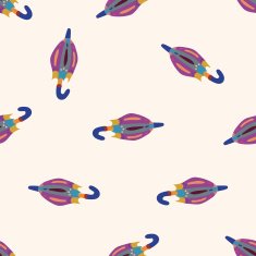 Umbrella theme emets cartoon seamless pattern background N24