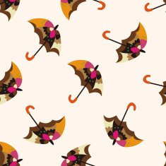 Umbrella theme emets cartoon seamless pattern background N25