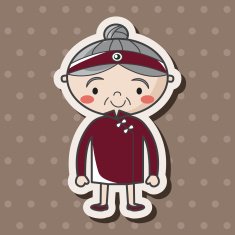 family grandmother character theme elements N25
