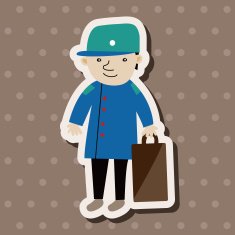 boy man cartoon theme elements N159