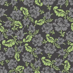 Flower seamless pattern Black roses ornament Vector background
