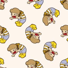 boy man cartoon seamless pattern background N46