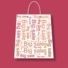 Shopping bag with Big Sale logo Vector