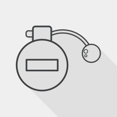Perfume flat icon with long shadow line