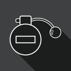 Perfume flat icon with long shadow line N2