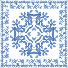 Abstract seamless tradition watercolor vector pattern N3