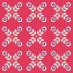 Seamless floral patern with abstract flowers N4