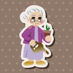 family grandmother character theme elements N26