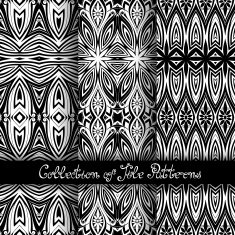 Set of 3 Seamless Vintage Patterns (Vector) N3
