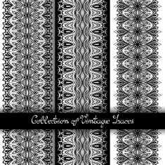 Set of 3 Seamless Vintage Patterns (Vector) N4