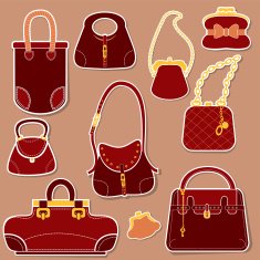 Set of woman bags and handbags