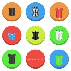 Women's corsets icons