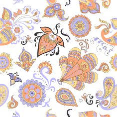Colored Indian vintage floral seamless