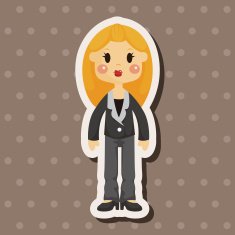 lady woman cartoon theme elements N27