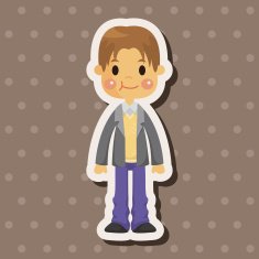 boy man cartoon theme elements N163