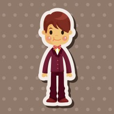 boy man cartoon theme elements N164