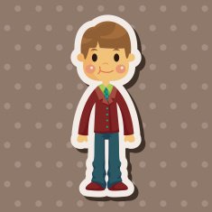 boy man cartoon theme elements N166