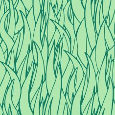 Vector seamless hand drawn green grass pattern