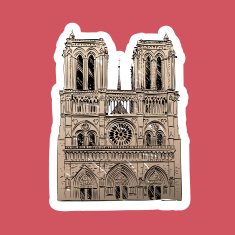 The Cathedral of Notre Dame de Paris France Vector illustration N2