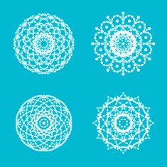 Ornament round set with mandala N2