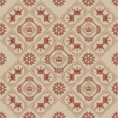 Seamless Pattern Vintage Wallpaper N57