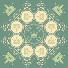 Seamless Pattern Vintage Wallpaper N125
