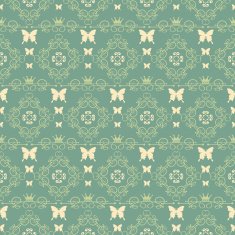 Seamless Pattern Vintage Wallpaper N133