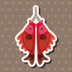 Chinese New Year theme elements fish lucky pendant mean N4