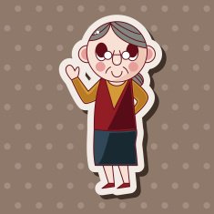 family grandmother character theme elements N28