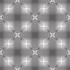 Seamless vintage floral background geometric lined monochrome