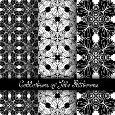 Set of 3 Seamless Vintage Patterns (Vector) N6