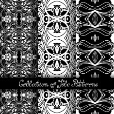 Set of 3 Seamless Vintage Patterns (Vector) N8
