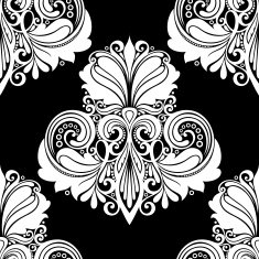 Vector Seamless Damask Pattern N4