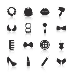 Flat concept set modern design fashion beauty jewelry N5