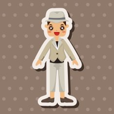 boy man cartoon theme elements N171