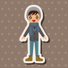 boy man cartoon theme elements N172
